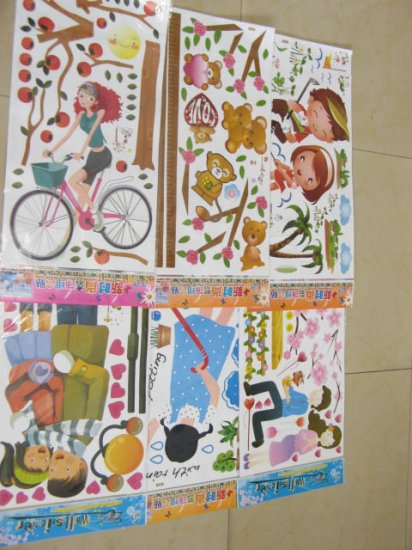 12 Sheets Assorted Funny Wall Stickers for Kids - Click Image to Close