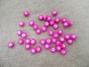 300Pcs Hot Pink Faceted Flat Round Loose Beads 12mm Dia