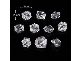 900 Clear Acrylic Ice Pieces Stones Wedding Party 14mm