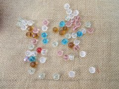 (image for) 480Pcs Rondelle Faceted Crystal Beads 10mm Mixed Color