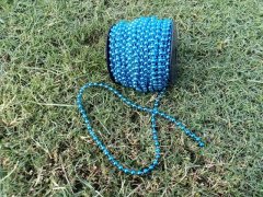 (image for) 1Roll x 15m Blue 6mm Beaded Garland String Wedding Craft
