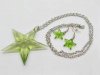 5X Green Star Chain Necklace w/Earring 5X Green Star Chain Necklace w/Earring