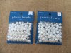 6Packs x 80Pcs White Simulate Pearl Plastic Bead Loose Bead 8mm
