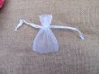 (image for) 98Pcs White Drawstring Jewelry Gift Pouches 7x5cm jew-b-ch370