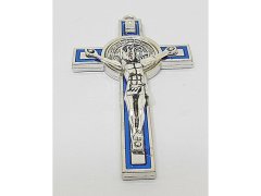 (image for) 10X Blue Charm Cross Pendant Jewellery Finding 7.3x4.2x1.2cm