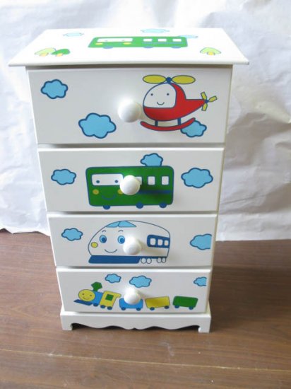 1X New 4 Drawers Storage Cabinet Vehicle Theme - Click Image to Close