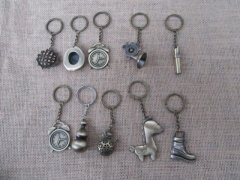 (image for) 10Pcs Stainless HQ Keyring Keychain Key Ring Assorted