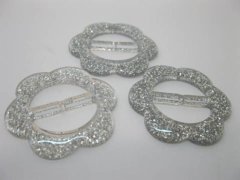 (image for) 98Pcs Sliver Flower Buckles 30mm Wedding Favor