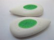 48Pcs (24Pairs) White&Green Erasers Teardrop Shape (image for) 48Pcs (24Pairs) White&Green Erasers Teardrop Shape