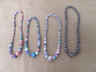 10Pcs Polymer Round Beads Elastic Necklace Fashion Jewellery Var