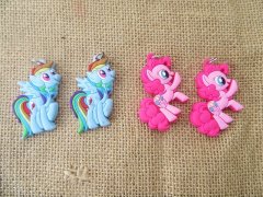 50Pcs Unicorn Little Pony Pendant Keychain Charms Kids DIY