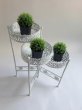 1Set 3 Layer White Round Flower Display Stand Holder Shelf for Home Garden Decor (image for) 1Set 3 Layer White Round Flower Display Stand Holder Shelf for Home Garden Decor