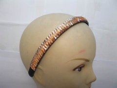 (image for) 1Pc 14mm Hairband Hair Bands with Rhinestone Golden