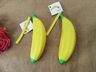 6Pcs Funny Kids Banana Pencil Case Zipper Pouch School Supplies