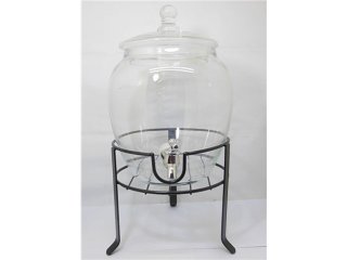 1X Apothecary Drink Beverages Dispenser Jar w/Dispay 32cm High