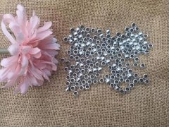 (image for) 250g (1100Pcs) Silver Plated Pony Beads Jewelry Finding 8mm