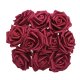 25Pcs RED Rose Artificial Foam Flower Hair Pick Wedding