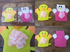 12Pcs Cartoon Animal Soft Bath Brush Gloves Bath Towel For Kids