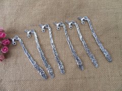 (image for) 20Pcs New Tibetan Silver Color Flying Bird Hook Metal Bookmarks