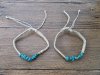 12X Handmade Knitted Hemp Bracelet with Blue Gemstone Chips