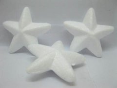 (image for) 5x100Pcs New Polystyrene Foam Star Decoration Craft DIY 6.5cm