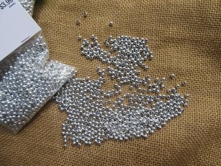 3Packs x 1200pcs Silver Plated Round Metallic Spacer Beads 4mm (image for) 3Packs x 1200pcs Silver Plated Round Metallic Spacer Beads 4mm