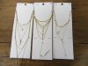 12Pcs Au Design Golden Metal Chain Necklace Assorted