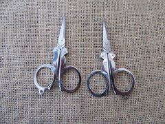 12Pcs Folding Metal Scissors Pocket Cutter Crafts Emergency W/Ba 12Pcs Folding Metal Scissors Pocket Cutter Crafts Emergency W/Ba