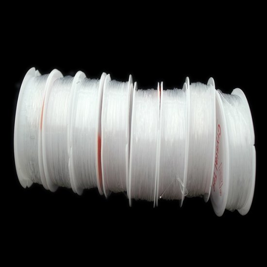 10Rolls x 10M Clear Stretch Elastic Beading Wire Jewelry 0.8mm - Click Image to Close