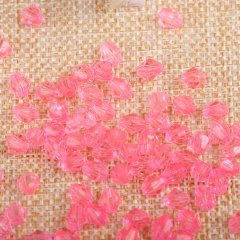 500g (3800Pcs) Bicone Beads Arylic Loose Bead 8mm Pink
