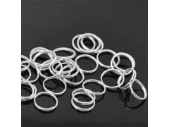 (image for) 1100 Silver Plated Jewelry Split Rings 12mm Jewelry Findings