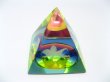 5Pc Rainbow Lead Crystal Pyramidal Etched Angel Figurine (image for) 5Pc Rainbow Lead Crystal Pyramidal Etched Angel Figurine