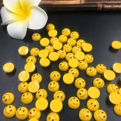 (image for) 120Pcs Happy Face Flatback Smile Beads 10mm Craft Supplies