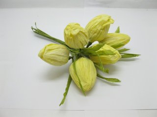 (image for) 12BundleX6Pcs Craft Scrapbooking Wedding Decor Tulip - Yellow