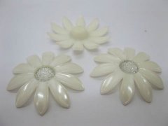 20Pcs Pearl White Blossom Sunflower Hairclip Jewelry Finding 20Pcs Pearl White Blossom Sunflower Hairclip Jewelry Finding