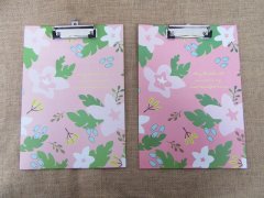 (image for) 5X A4 Pink Clipboard Metal Clip Thick Paper Writing Plate Note P