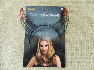 4Pcs Devil Ox Horn Hair Hoop Halloween Party Nightclub Headband