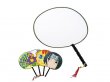 10 Plain Wooden Handle Chinese Silk Hand Fan with Tassel
