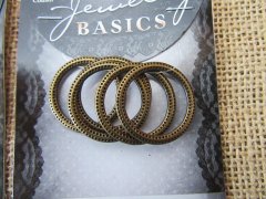 (image for) 18Sheets X 5Pcs Antique Bronze Metal Ring 27mm