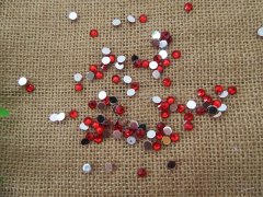 3Sheets x 180Pcs Red Flatback Acrylic Gemstones Rhinestones 5mm