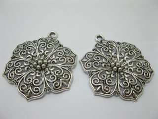 10 New Tibetan Style Flower Beads Pendants