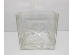 (image for) 4X Flower Pattern Wedding Cuboid Table Flower Vases 10x10cm