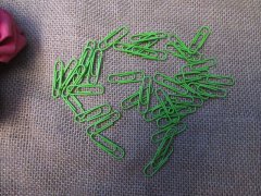 (image for) 500Pcs Green Standard Bookmark Paper Clips Patchwork School
