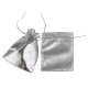 100 Silver Drawstring Gift Jewellery Pouches 12x10cm