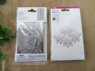 6Sheets X 4Pcs Star Foil Balloons Birthday Shower Favor