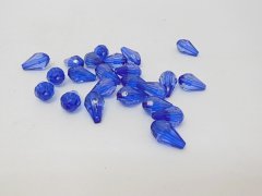 (image for) 1800Pcs Blue Faceted TearDrop Acrylic Beads Finding