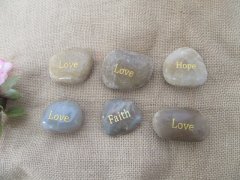 6Pcs Meaning Word Etched Scripture Rocks Stones D?cor 6Pcs Meaning Word Etched Scripture Rocks Stones D?cor