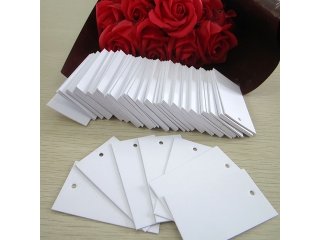1000Pcs Plain White Clothes Price Tag 3.5X7cm