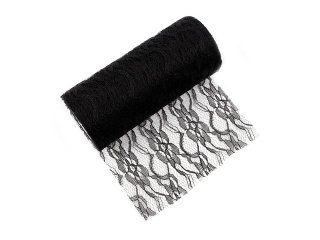 4Roll X 10Yds Black Lace Tulle Roll Spool DIY Wedding Deco