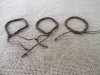 4x12Pcs Handmade Hemp Knitted Drawstring Unfinished Bracelets 5m